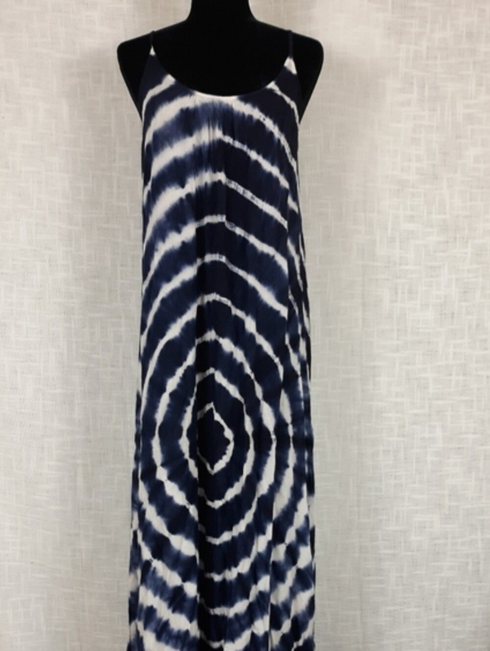 Raviya Blue Tie Dye Boho Hippie Embellished Strappy Fairy Maxi Dress Size Large - Picture 10 of 16